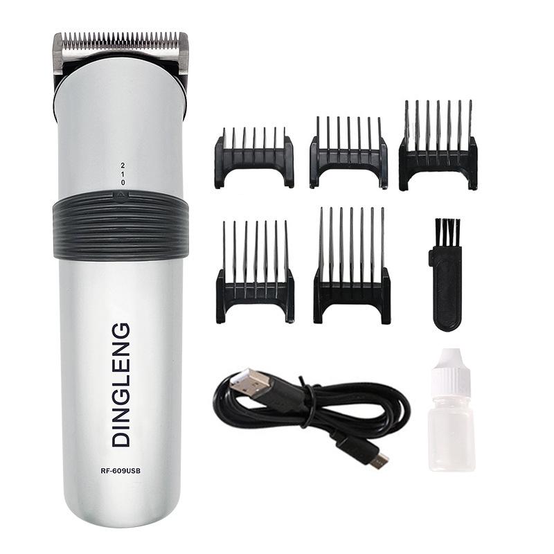 RF-609 Usb Rechargeable Electric Hair Clipper Stainless Steel Cutter Head Adjustable Hair Scissors High Power Electrical Hair Cutter