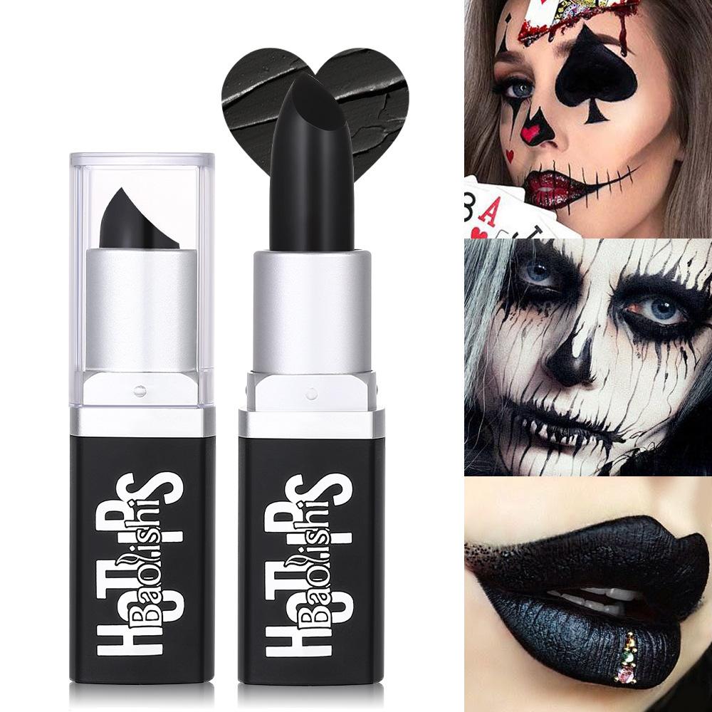 black lipstick amazon cross-border makeup hot christmas black lipstick makeup painting dark painted lipstick
