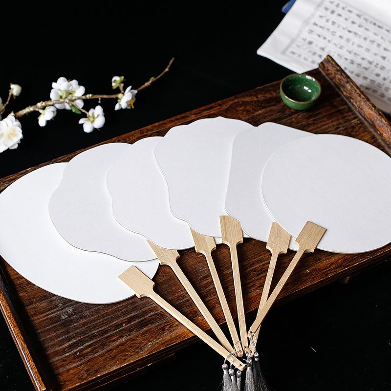 circular fan blank fan paint fan circular fan blank circular fan circular fan diy fan xuan paper circular fan circular fan paint fan special blank fan