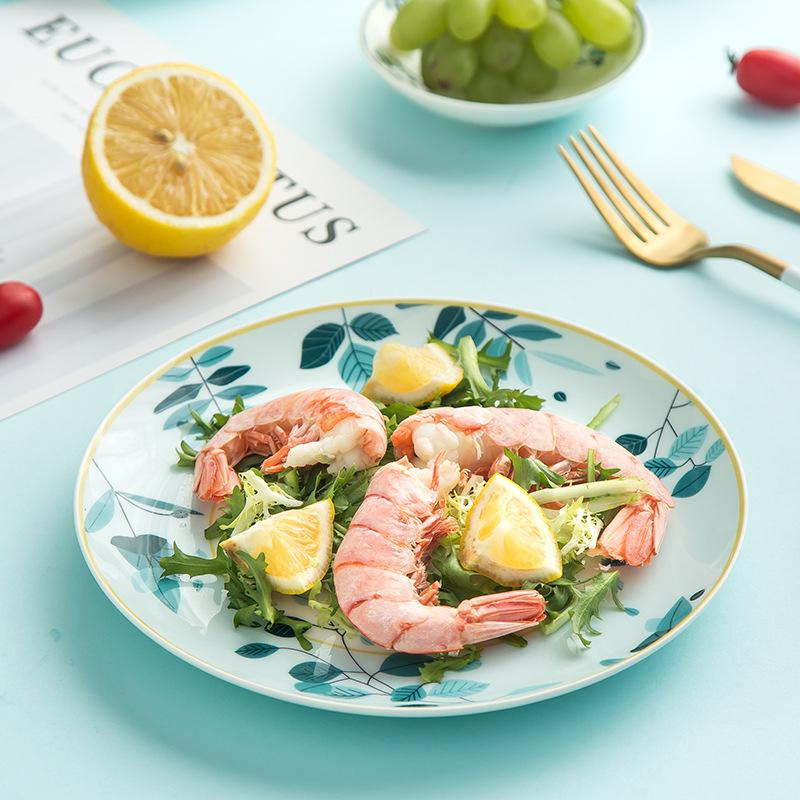 bowl and dish set household bone china tableware nordic cute ceramic bowl and plate combination ins personalized western plate Specification drawing