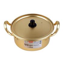 korean style instant noodle pot small saucepan cooking noodle pot yellow an aluminum pot induction cooker gas stove ramen pot binaural instant noodles pot
