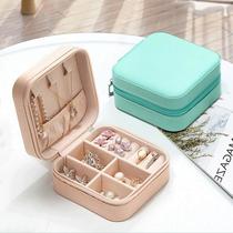 Korean Style Jewelry Box Household Storage Small Box Travel Portable Travel Earrings Necklace Ring Jewelry Box Wholesale