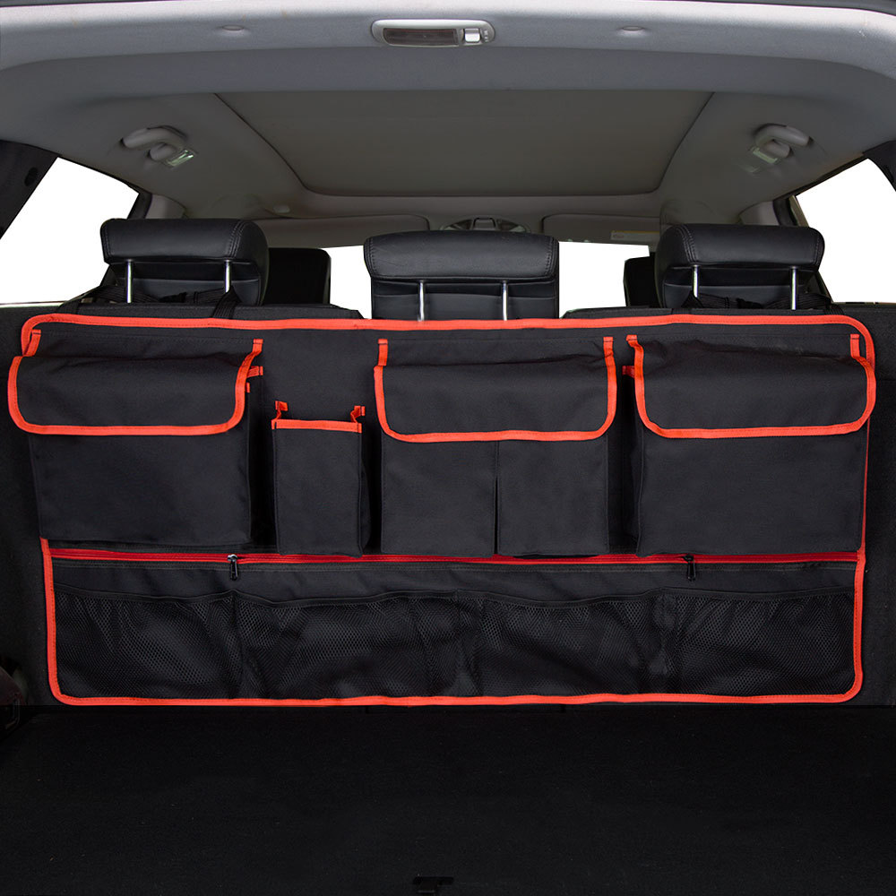 T Multi-functional car Oxford cloth seat back storage bag SUV car net bag storage bag Car trunk pocket hanging bag details Picture