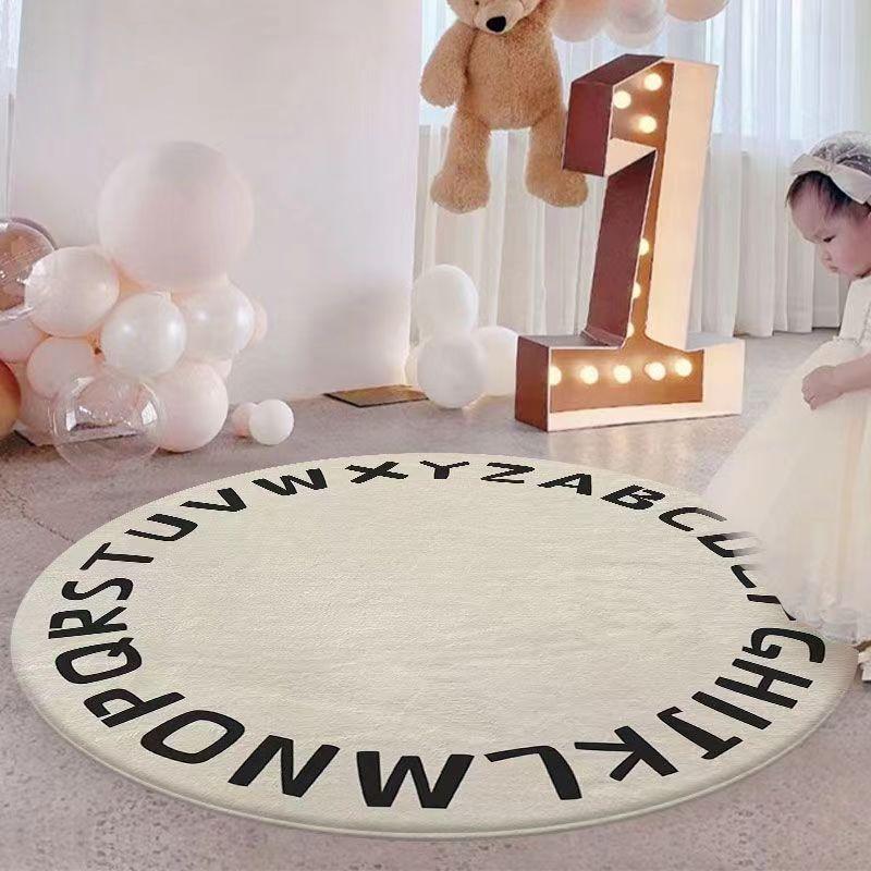 Thi round Carpet Computer Chair Floor Mat Living Room Bedroom Swivel Chair Cushion Study Home Chair E-Sports Chair Foot Pad