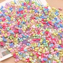 3 * 6mm candy color acrylic peanut beads diy mobile phone charm jenga beaded bracelet/necklace small rice-shaped beads scattered beads