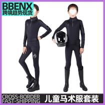 cross-border equestrian top breeches riding boots suit girls' riding clothes four seasons long-sleeved riding top equestrian clothes suit