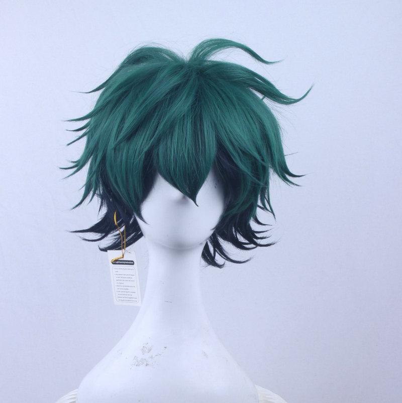 [re-show wig] my hero academia green valley long green black gradient cosplay wig