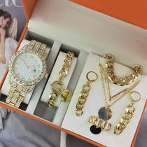 ladies watch 5 sets women's watch jewelry 5-piece set new quartz watch gift suit wrist watch