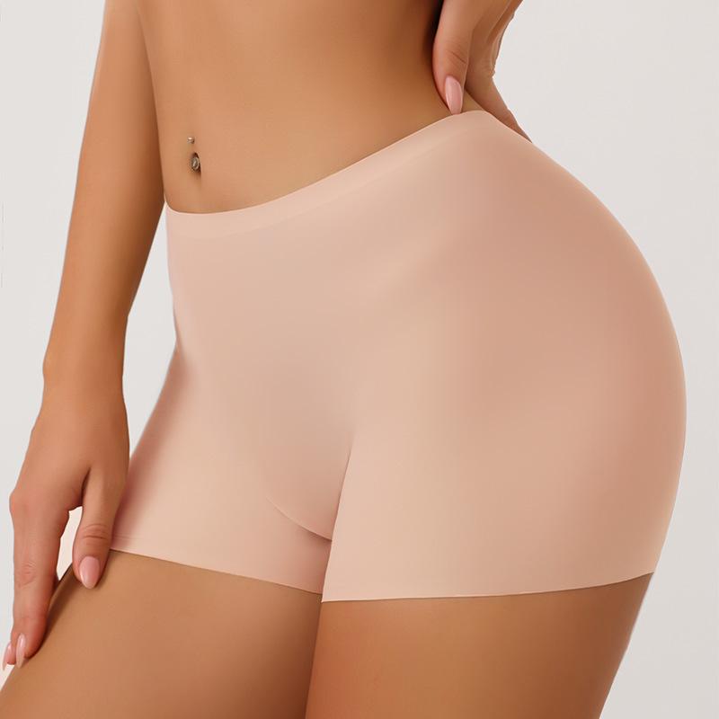 Women's Safety Pants Safety Pants Seamless Belly Contraction Underwear Ice Silk Breathable Outer Wear Comfortable Leggings without Curling