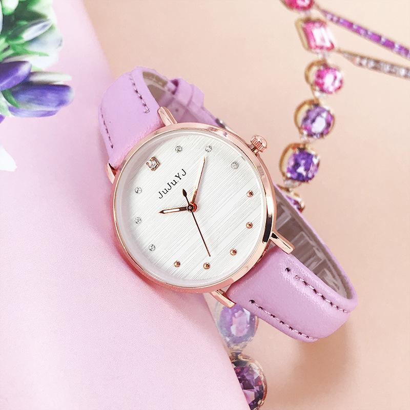 Jiujiu Youji Watch Women's Stylish Graceful Simple Personality Junior High School Student Belt Waterproof Quartz Watch