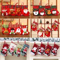 christmas stockings gift bag christmas scene show window layout small pendant christmas decorations children candy bag