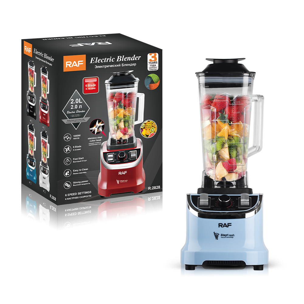RAF European and American standard blender, home and commercial smoothie food processor, soy milk and fruit juicer, multi-functional smoothie machine