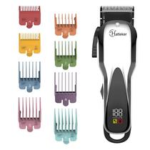 hatteker new electric hair clipper led digital display hair scissors color caliper low noise electric clipper clippers