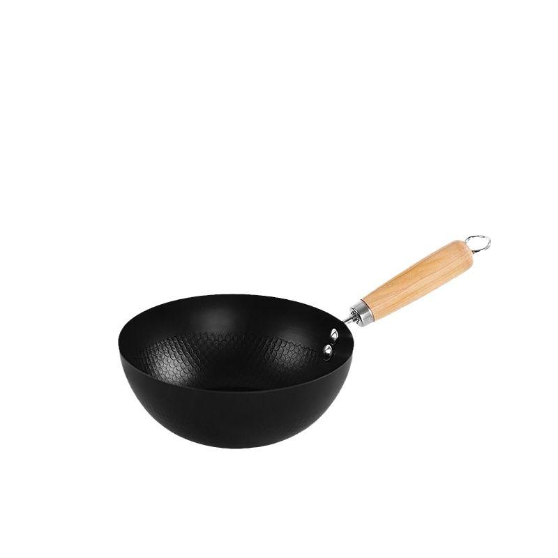 multifunctional mini small iron pan household outdoor wok induction cooker applicable to gas stove frying pan pan non-stick pan Item Picture
