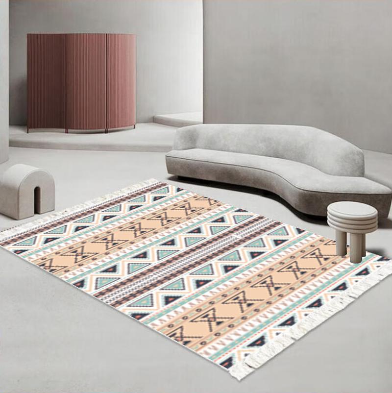 high-grade light luxury tassel dove fluffy rug absorbent non-slip machine washable floor mat sofa and tea table carpet
