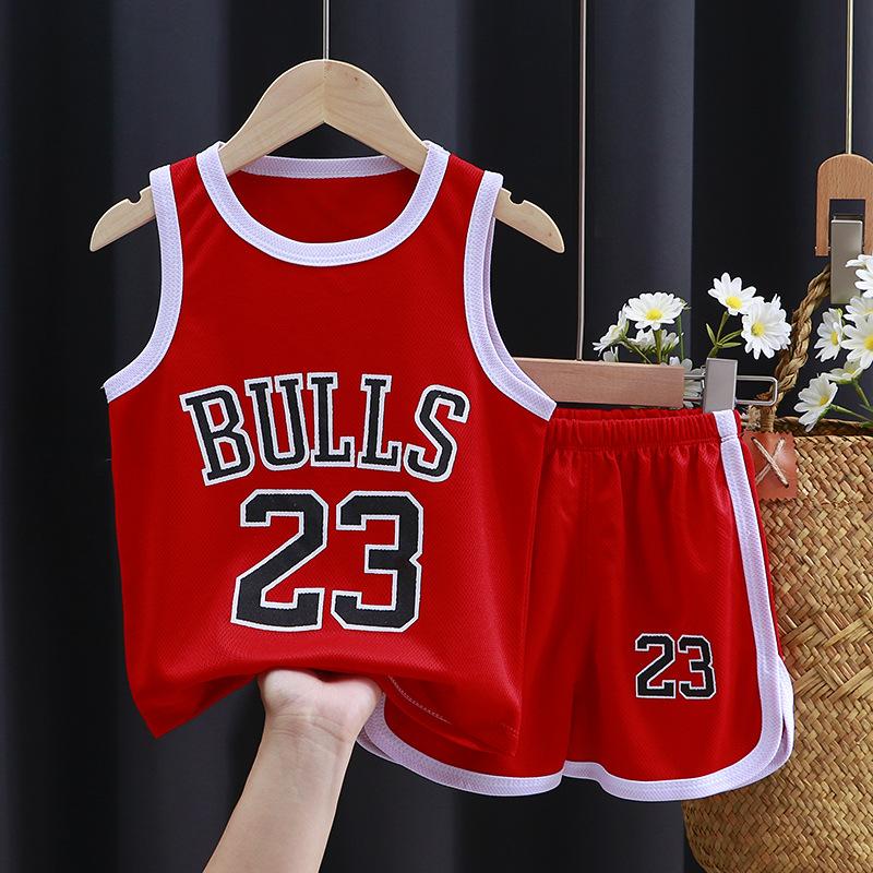 new children's clothing summer children's quick drying clothes sportswear suit sleeveless for boy baby basketball wear summer vest shorts