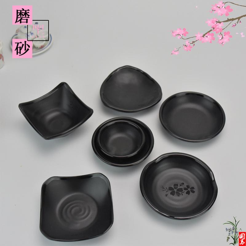 melamine tableware black frosted small condiment dish seasoning sauce dish snack dish Specification drawing