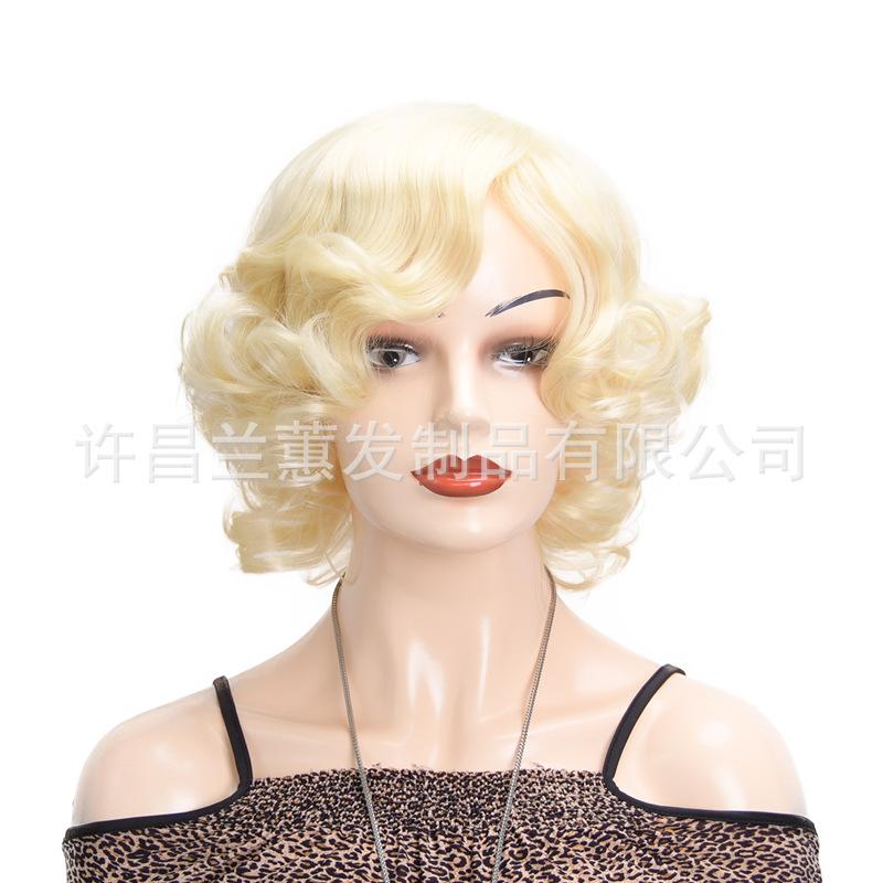 wig female monroe same wig european and american style wig high-temperature fiber wig wholesale