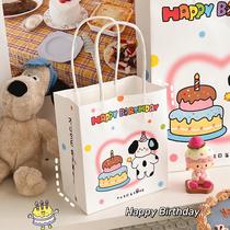 ins gift bag cartoon cute girl handbag gift birthday couple student gift bag shopping paper bag fashion