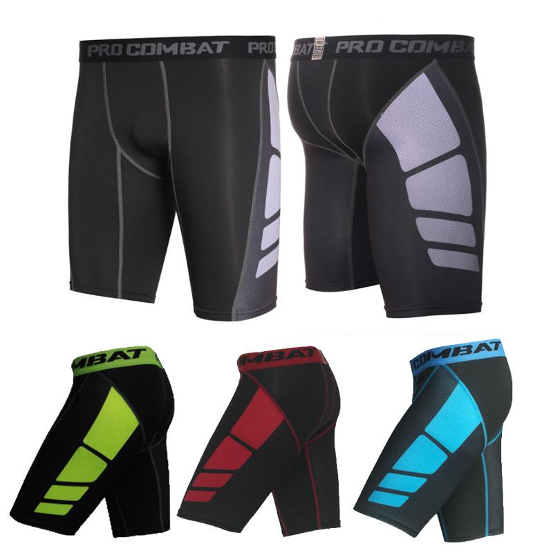 sports tight shorts men's fitness tight pants running training cycling leggings high elastic breathability quick-drying compressed pants