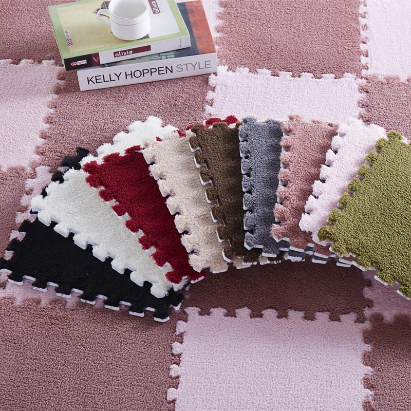 stitching velvet floor mat suede carpet puzzle foam mats eva bedroom full-shop household floor mat crawling mat manufacturer