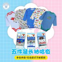 foreign trade onesie spring european and american summer carter infant long-sleeved triangle romper boys girl infant clothes