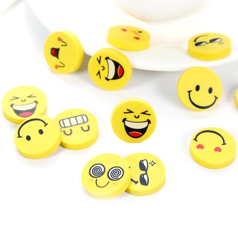 smiley face eraser clean elementary school student creative eraser cute stationery cute expression smiley face children eraser