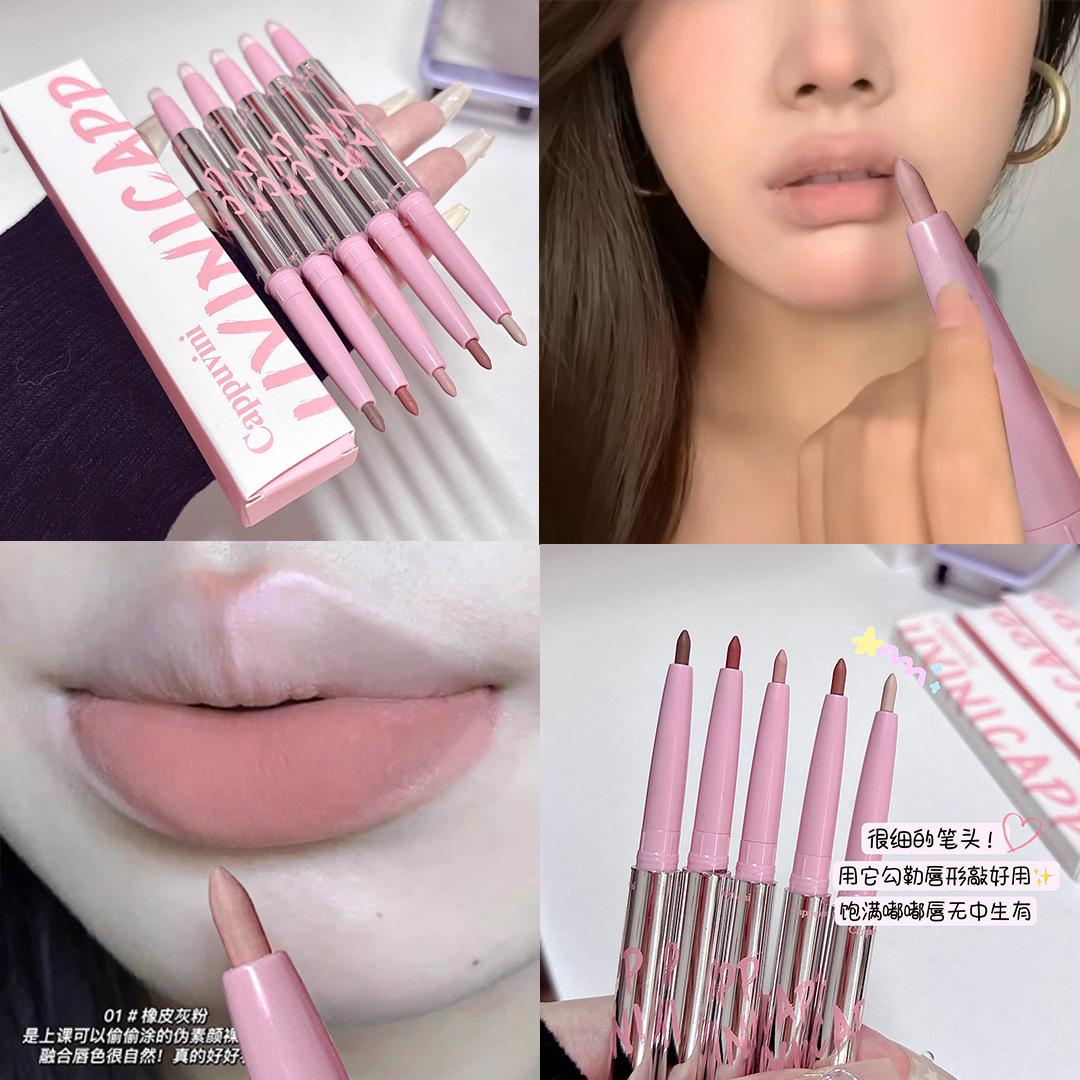 cappuvini native soft mist lip liner matte finish outline lip shape full lips makeup low saturation lipstick