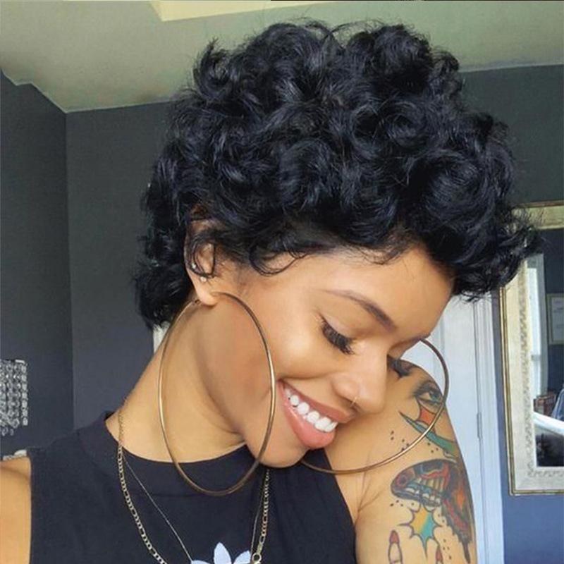 wig female short curly african afro small curly hair cross-border foreign trade fashion synthetic wigs support one piece dropshipping