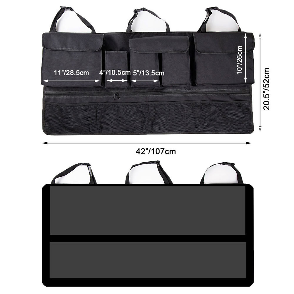 T Multi-functional car Oxford cloth seat back storage bag SUV car net bag storage bag Car trunk pocket hanging bag Item Picture
