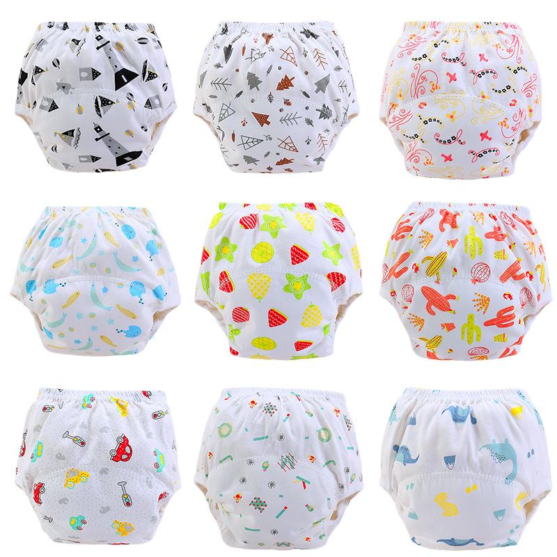 Baby Training Pants Baby Pull-Ups Children's Breathable Bulky Underpants Diaper Training Pant Printed Cloth Diapers