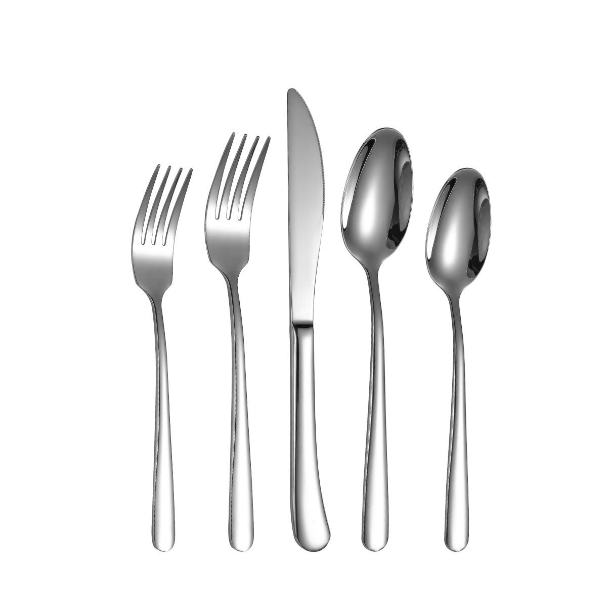 cross-border amazon 304 stainless steel tableware suit elegant western food/steak knife, fork and spoon ice spoon tea spoon butter knife Application Scenario