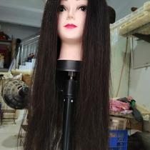 european and american front lace wig head cover human hair wig natural color wig sheath front lace big wave wig sheath