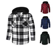 2024 Amazon Spring Foreign Trade Men's Casual Flannel Plaid Yiwu Shirt Men's Clothes