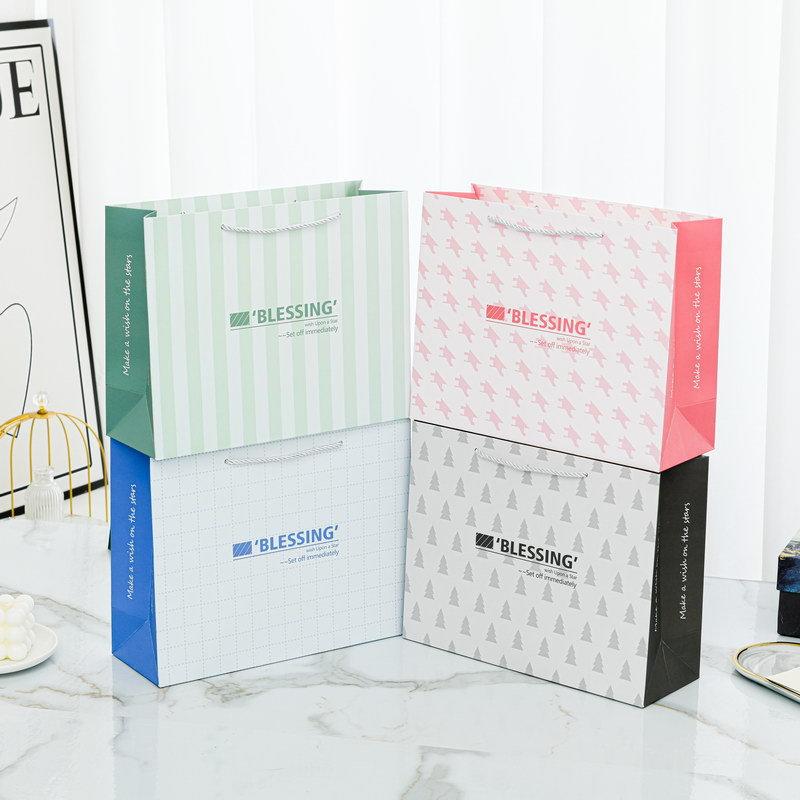 new gift bag no. plus-sized gift packaging bag cartoon fashion clothing shopping bag tote bag paper bag in stock