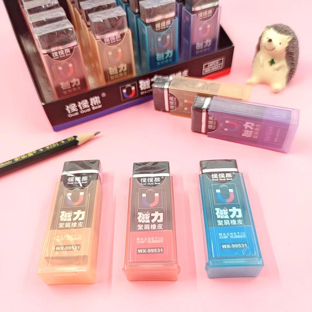 strange bear magnetic poly eraser creative eraser clean without leaving marks absorb debris magic eraser stationery