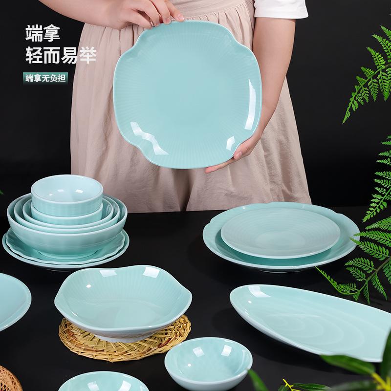 chinese hot pot, cooking cold dishes, cooking dishes, commercial household creative melamine set of tableware Specification drawing