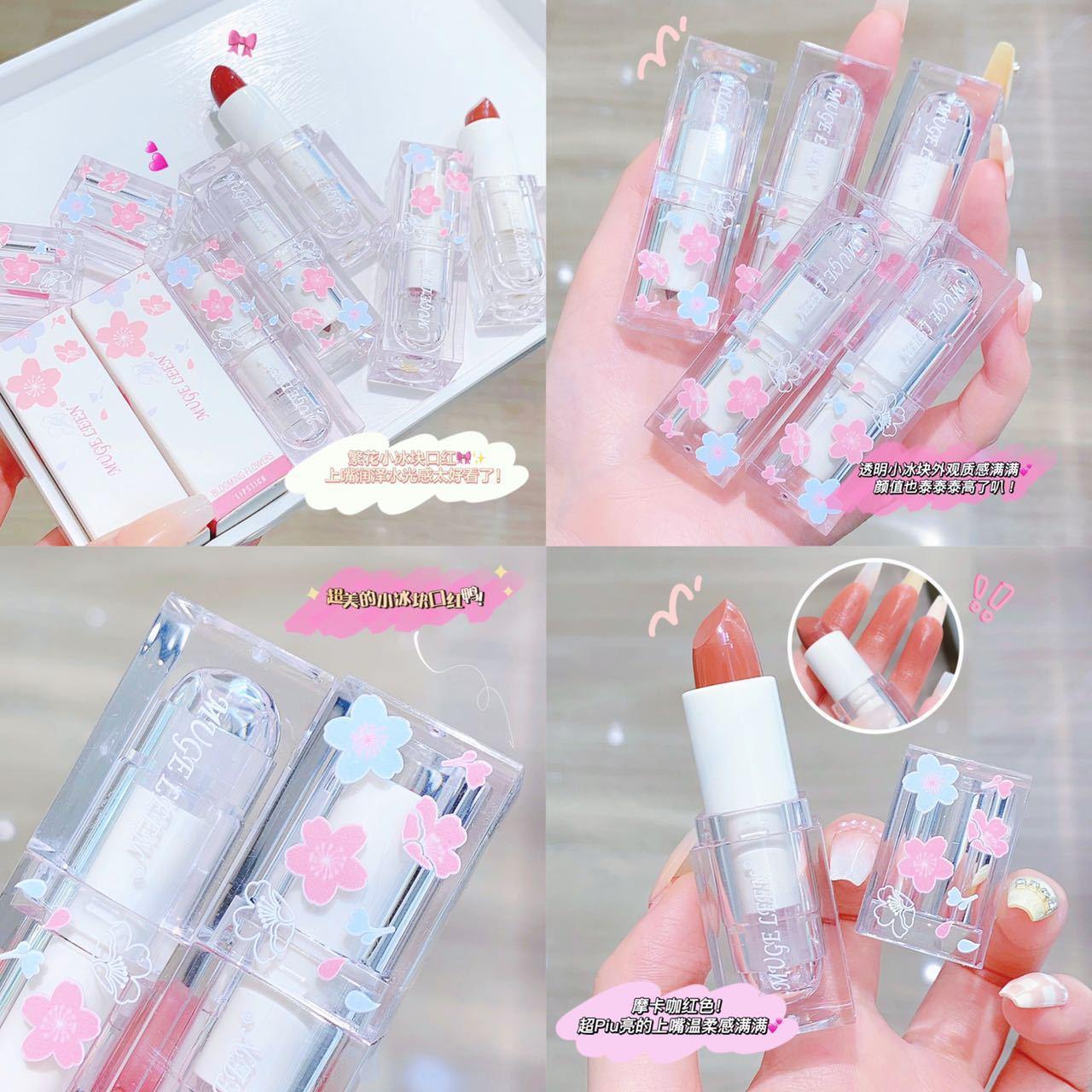 muge len flower light flaw lipstick internet celebrity same lipstick matte finish non-fading student party plain style