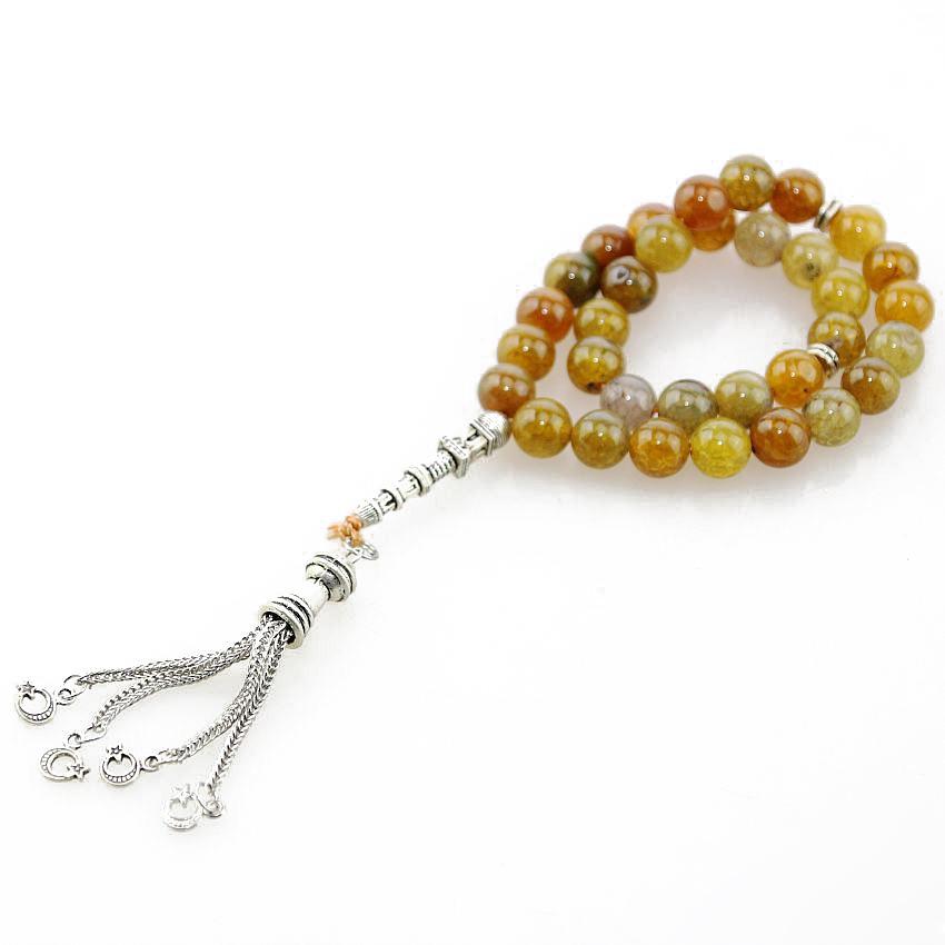 33 pure agate muslim worship beads tasbih tasbibi sea cross-border supply one piece dropshipping