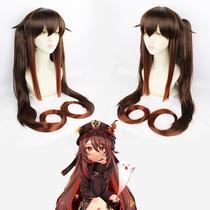 original god wig cosplay juglades cos wig high temperature silk brown black game anime wig wholesale
