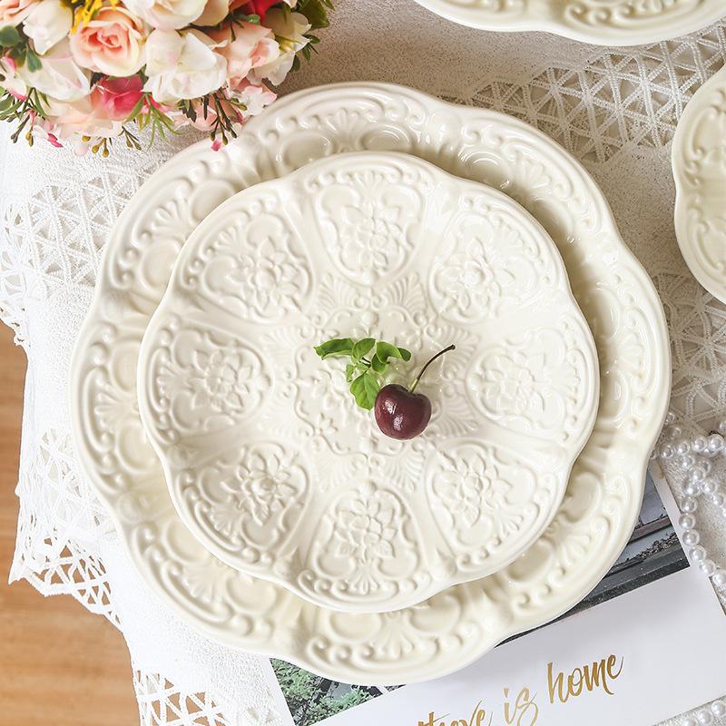 vintage coffee cup embossed household ceramic cup pot palace style tableware ceramic afternoon tea cup set details Picture