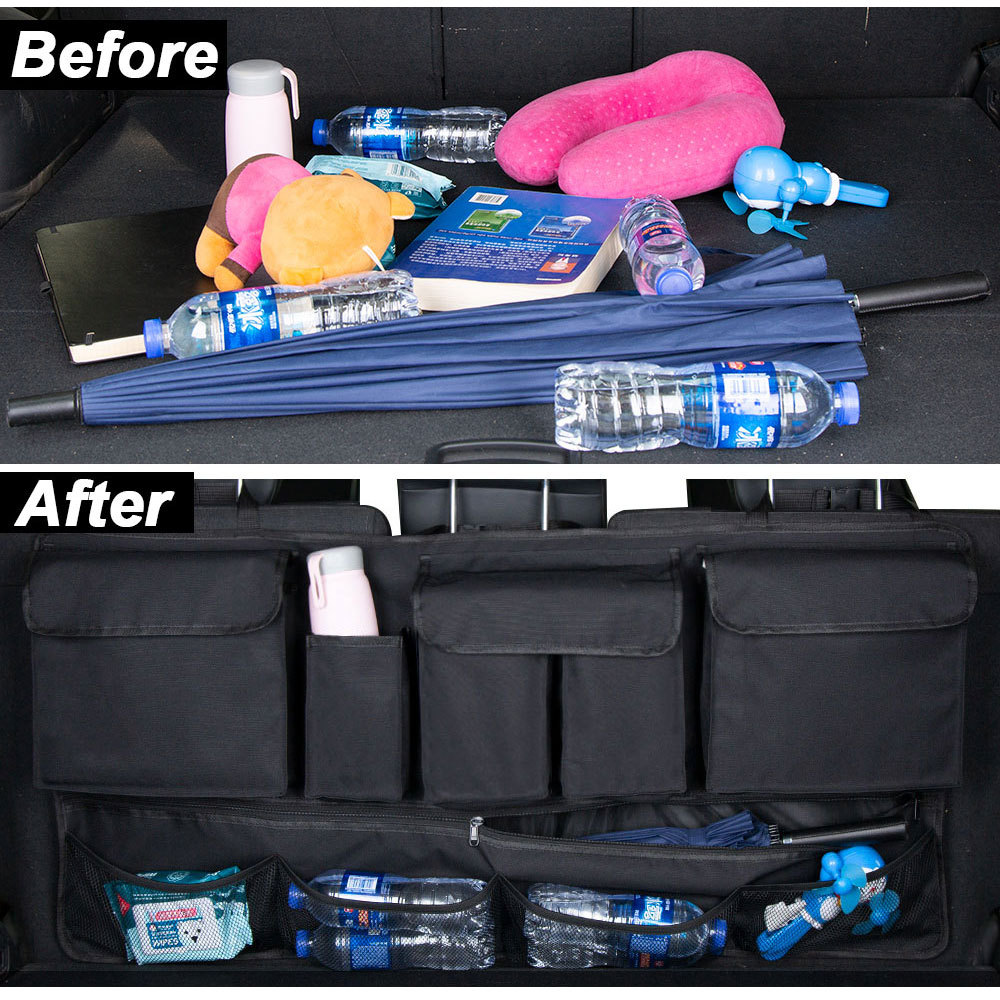 T Multi-functional car Oxford cloth seat back storage bag SUV car net bag storage bag Car trunk pocket hanging bag Application Scenario
