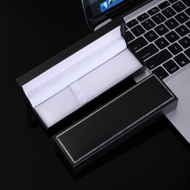 single pen packing box printing logo black flip metal pencil case office stationery box gift pen pencil case sub