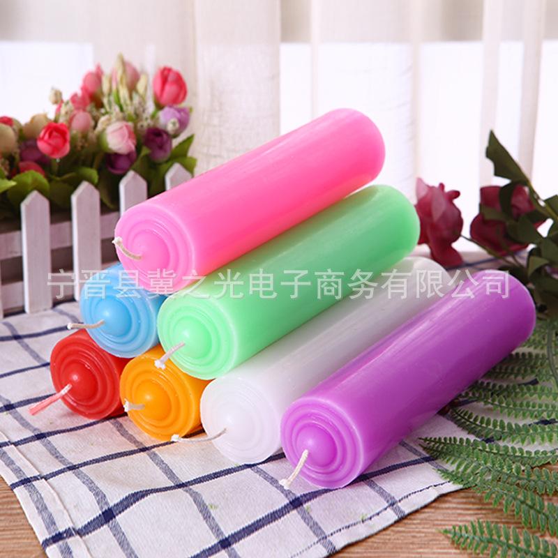 Factory Wholesale Colorful Big Candle Household Number Red White Yellow Purple Blue Pink Green Lighting Nite Thi Chinese New Year Buddha Worship