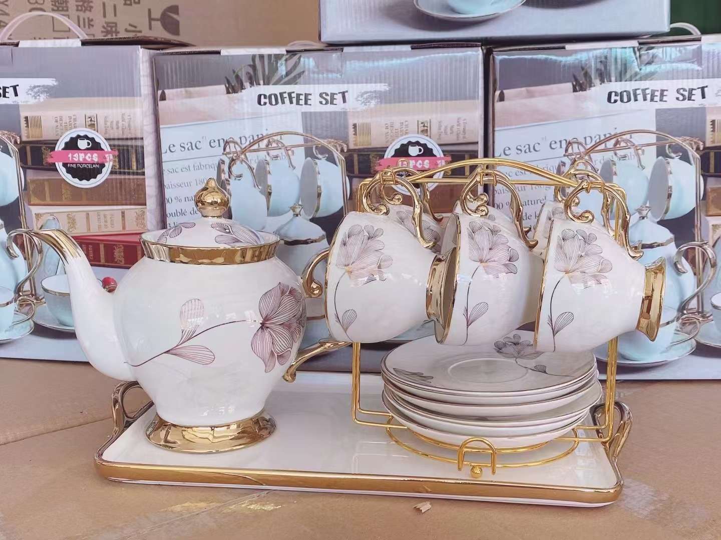 陶瓷咖啡具套装陶瓷壶陶瓷杯陶瓷茶具礼品陶瓷高温瓷咖啡杯咖啡碟陶瓷咖啡具套装陶瓷咖啡杯咖啡大壶陶瓷壶彩盒包装礼品盒详情图20