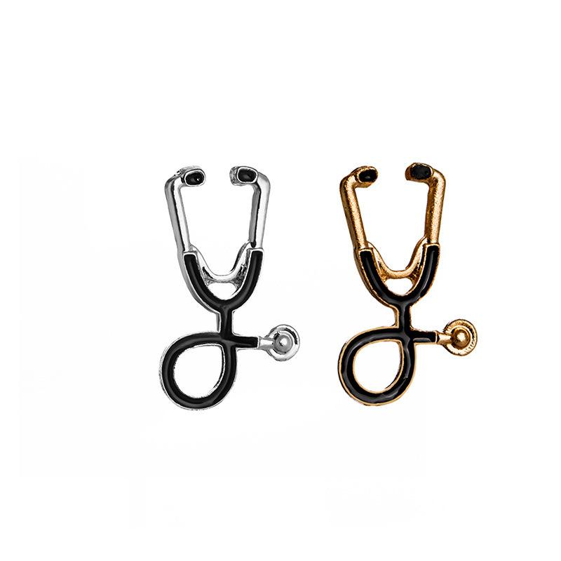 european and american films and television products ornament stethoscope badge cross-border alloy brooch clothing wish from aliexpress