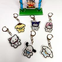 cartoon cartoon sanrio sitting around acrylic keychain couple bags pendant internet celebrity key chain wholesale
