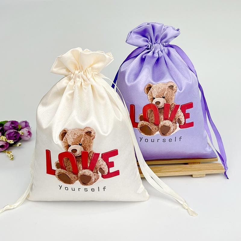 Customized Product Satin Cloth Bag Drawstring Bag Universal Packing Bag Cosmetic Sample Bag