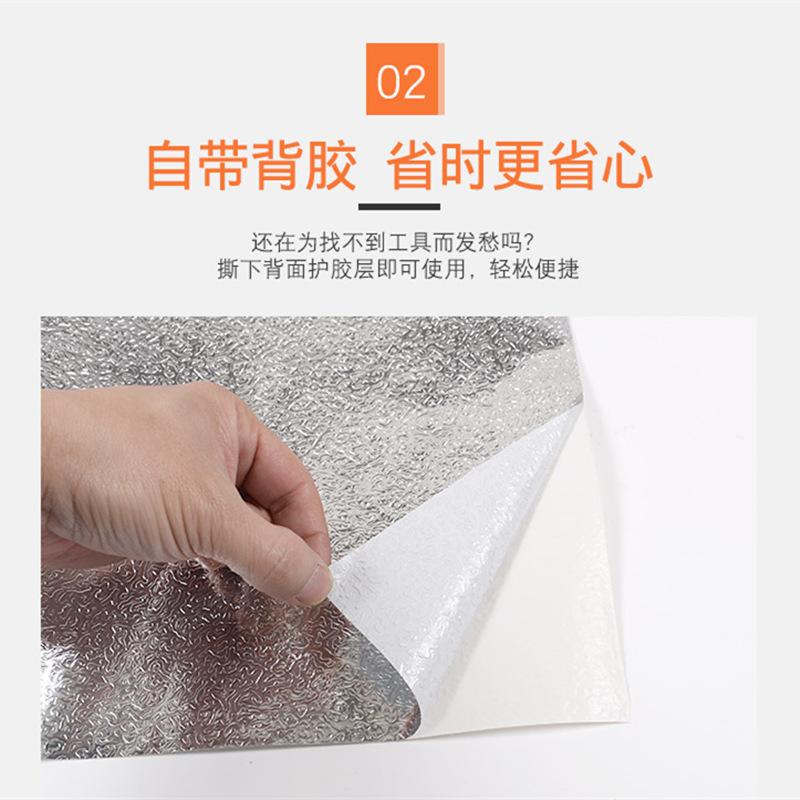 kitchen greaseproof stickers high temperature resistant wall stickers waterproof moisture-proof wallpaper self-adhesive countertop cabinet tin foil three-dimensional decoration Application Scenario