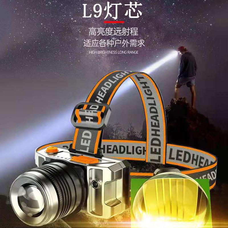cross-border usb charging led fishing light camera xpe strong light induction headlight outdoor miner's lamp night fishing headlight